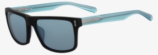 Matte Black With Blue Lens - Sunglasses