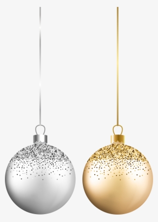 Gold And Silver Christmas Balls Png