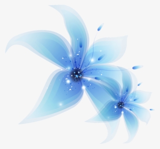 #bloom #flower #frame #border #flowers #white #bouquet - Light Blue Flowers Png