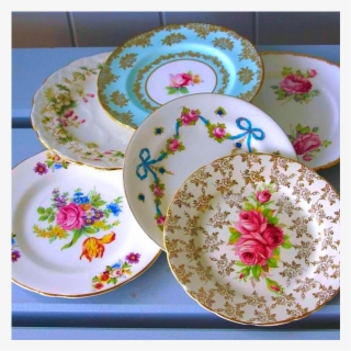 10 Vintage Tea Plates - Ceramic