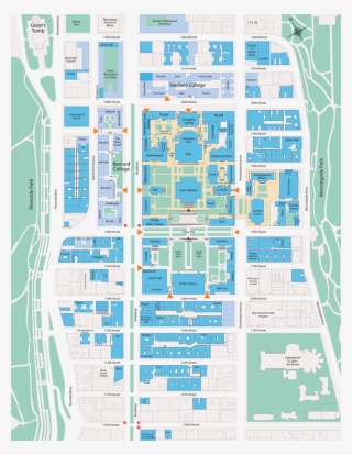 View A Map Of Columbia Law School And The Surrounding - Columbia Campus Map