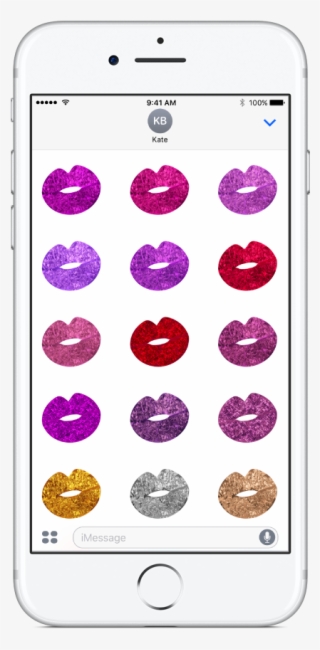 Glam Kisses Sticker Pack Available On The App Store - Circle
