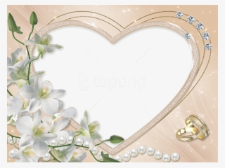 Free Png Best Stock Photos Heart Wedding Flower Transparent - Fondo De Boda Png