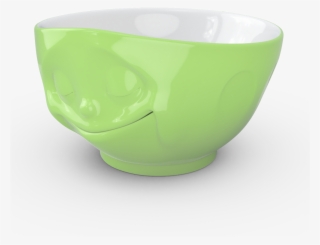Green Happy Face Bowl - Ceramic