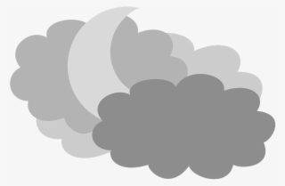 Moon In The Clouds Night Sky Weather Forecast - Wind Cloud Gif Transparent