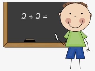 Mathematics Clipart Math Stuff - Cartoon Child Doing Maths