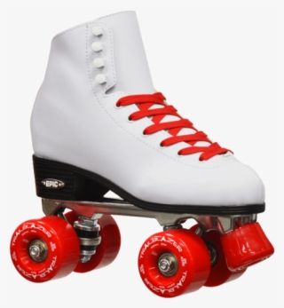 Epic Skates Classic White And Red Roller Skates