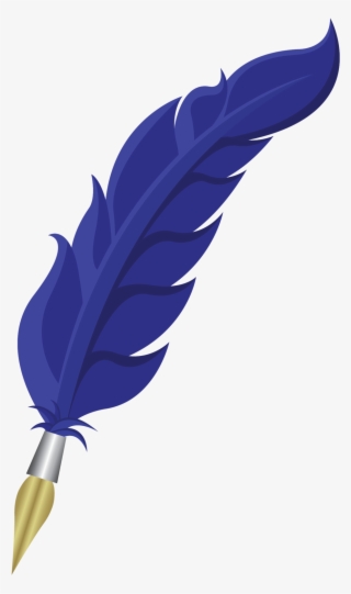 Feather Quill Pen And Ink Pot Transparent Png