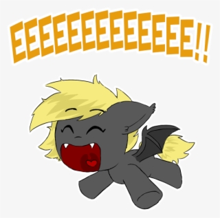 Sanyo2100, Bat Pony, Cute, Eeee, Exclamation Point, - Cartoon