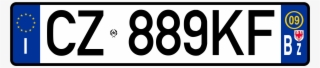 Targa Auto Png - Italy License Plate Png