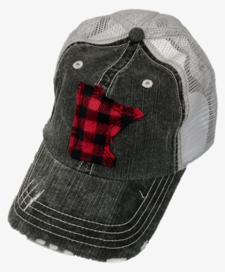 Black Hat With Buffalo Plaid Minnesota Hats, Oohlalabling- - Baseball Cap