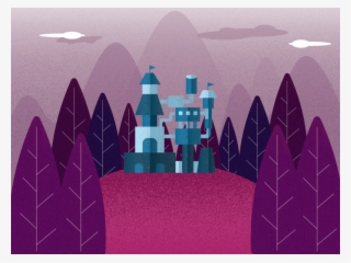 Castle Art Illustrator Flat Vector Design Illustration - Illustration