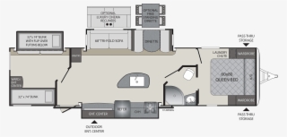 New 2019 Keystone Bullet 34 Bipr - 2 Bathroom Travel Trailer Floor Plans