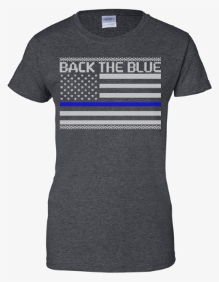 Back The Blue Thin Blue Line American Flag Police Officer - T-shirt