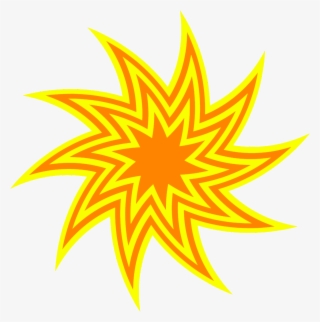 Yellow And Orange Star Swirl - Swirled Star Clip Art