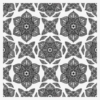 Floral Mandala Black And White Wallpaper - Kaleidoscope