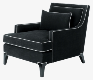 Contrasting Piping Enlivens The Norwich Lounge Chair - Club Chair
