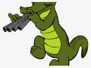 Green Clipart Aligator - Drawing Of Crocodile With Colour