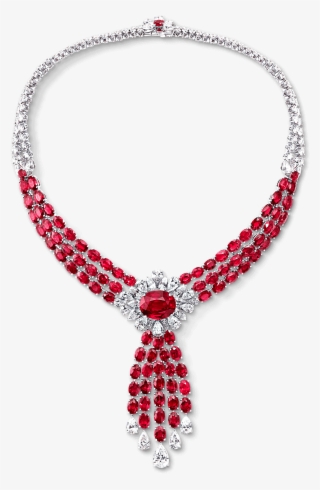 Rubies And Diamond Necklace - Graff Ruby And Diamond Earrings