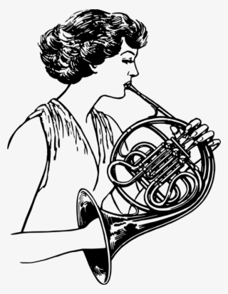 French Horns Brass Instruments Trumpet Music - Clipart French Horn Player