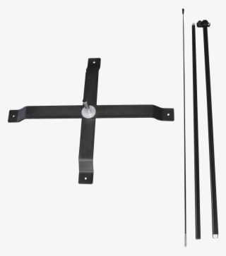 7ft Small Feather Flag Pole Set X Stand - Cross