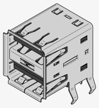 This Free Icons Png Design Of Usb Type A Dual Receptacle