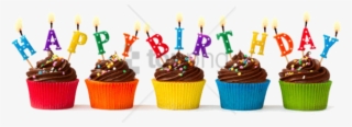 Free Png Happy Birthday Cupcakes Png Image With Transparent - Happy Birthday One Line