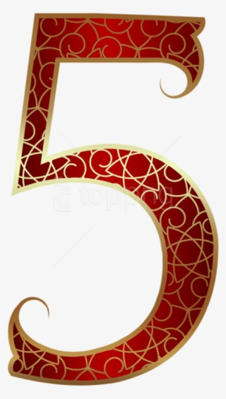 Free Png Download Gold Red Number Five Clipart Png - Science