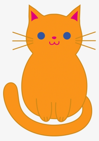 Cute Kitten Clipart - Cute Yellow Cat Cartoon