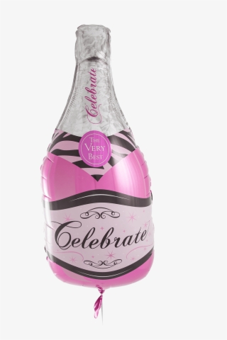 Pink Champagne Bottle - Glass Bottle
