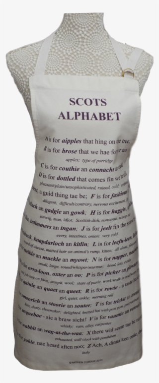 Apron Scots Alphabet - Mannequin