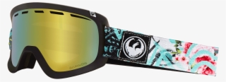 Flaunt With Lumalens Gold Ionized Dark Smoke Lens - Dragon Snow Goggles