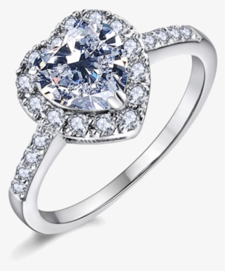 Heart Ring Png Photos - Heart Shaped Cubic Zirconia Promise Rings