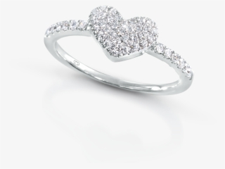 Collectible Rings Graceful Pave Diamond Heart Shape - Pre-engagement Ring