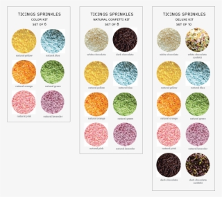 Eight Bottle Naturally Colored Sprinkle Sampler - Circle