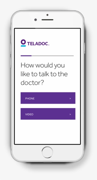 Phone Showcasing The Teladoc App - Teladoc