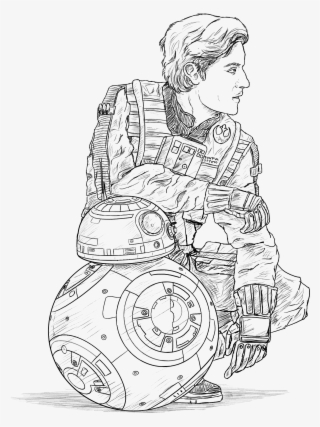 Bb 8 And Poe Dameron Lines By Sketchy Raptor - Sketch