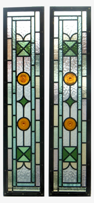 Green Kyle Stained Glass Panels - Stained Glass