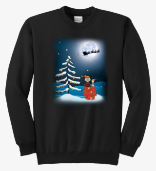 Charlie Brown And Snoopy Christmas Night Light T Shirt - Christmas