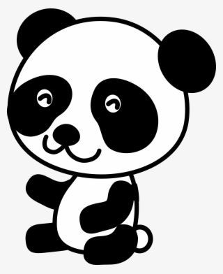 Giant Red Bear Art Transprent Png Free - Panda Black And White Clip Art