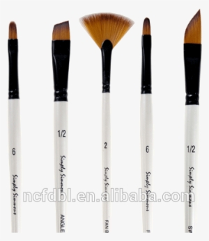 Art Supplier 5pcs Brush Set Synthetic Mixed Filber, - Simply Simmons Brushes 1 4 Angle