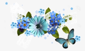 Blue Flower Clipart Spring Flower - Blue Flower Clip Art