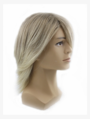 Synthetic Hair Wig Ombre Ash Blonde - Mens Wigs Adiors Side Bang Colormix Men Short Straight