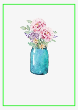 Free Library The Best Lauren Baxter Flowers In A - Mason Jar With Flowers Png