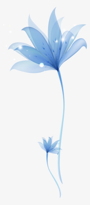 Decorative Blue Flower Png Transparent Ornament-0 - Transparent Decoration Flower Png