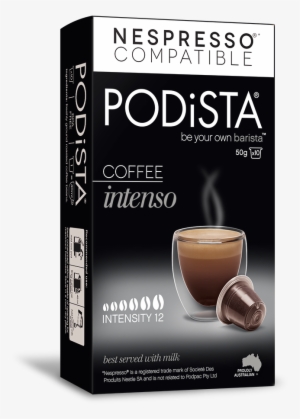 Podista Intenso Coffee Nespresso®* Compatible Pod 10pk - Podista Nespresso Caramel Infusion Coffee Compatible