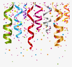 Birthday Confetti Background Png - Strimmers For Party