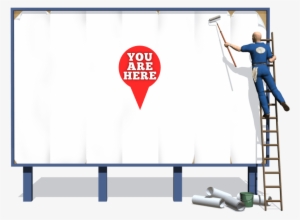 Blank Billboard With "you Are Here' In The Middle - Billboard