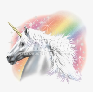 Airbrush Unicorn With Rainbow - Unicorns And Rainbows