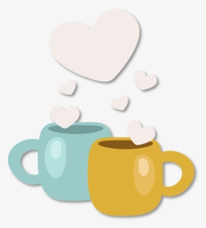 Clip Art Black And White Library Coffee Cup Heart Clipart - Coffee